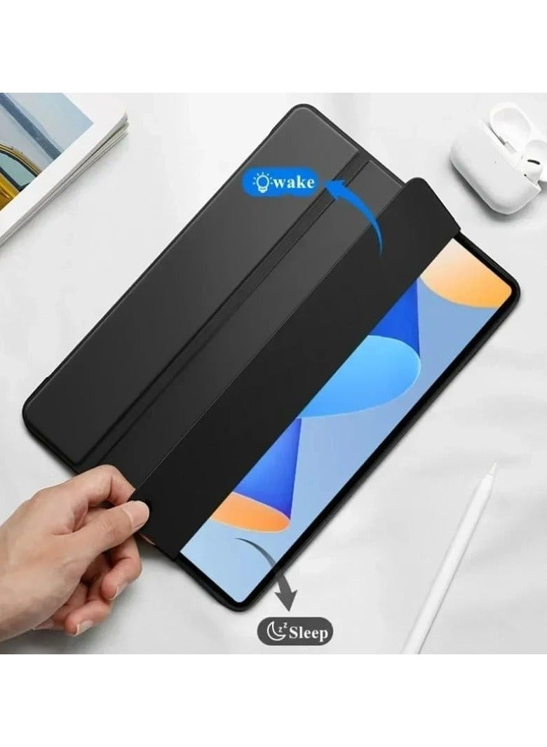 Case Compatible with Suitable for Huawei MatePad SE 11 Inch 2024,Foldable TPU Anti-yellowing Protective Case (Black) - Image 4